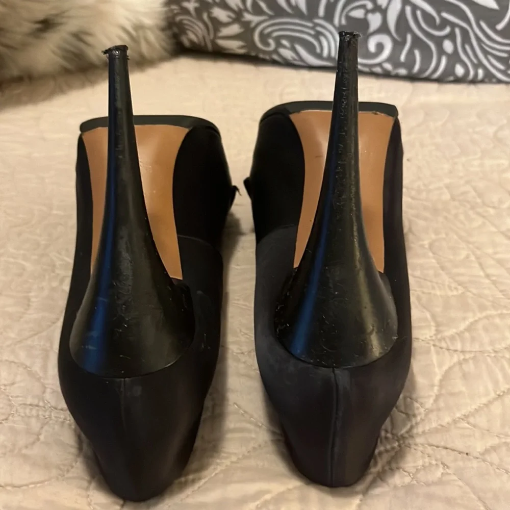 Marni Women’s Black Square Toe Satin 5” Stiletto Heel Pump Shoes Sz 38